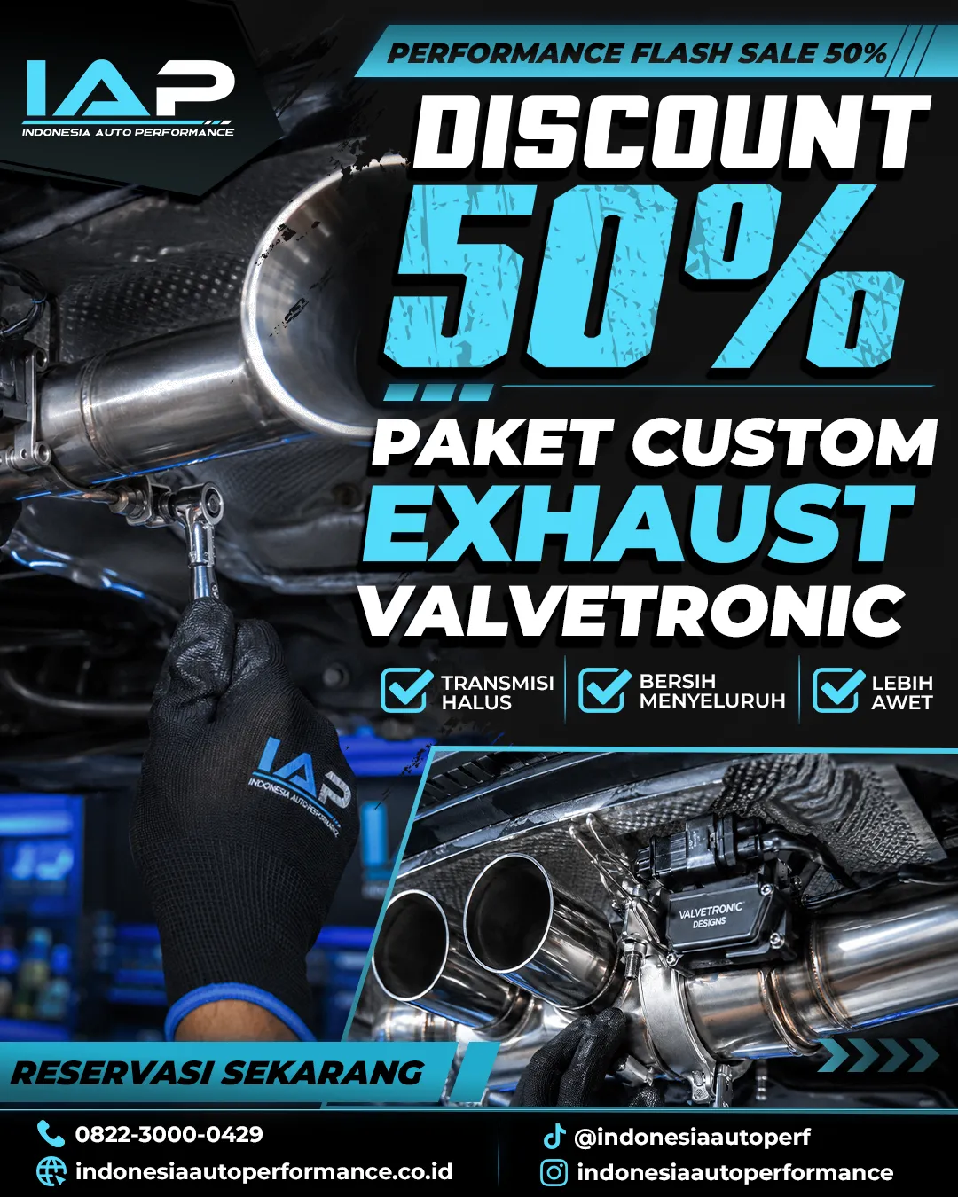 DISCOUNT 50% PAKET CUSTOM EXHAUST VALVETRONIC