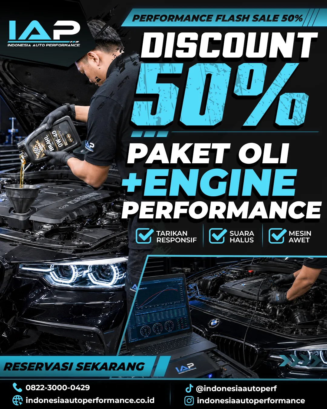 DISCOUNT 50% PAKET OLI + ENGINE PERFORMANCE