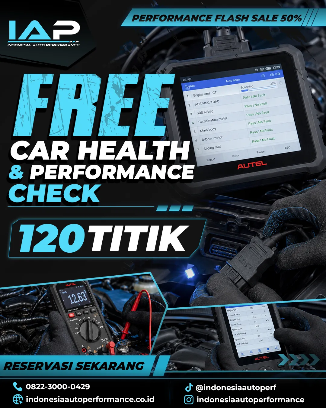 FREE CAR HEALTH & PERFORMANCE CHECK (120 TITIK)