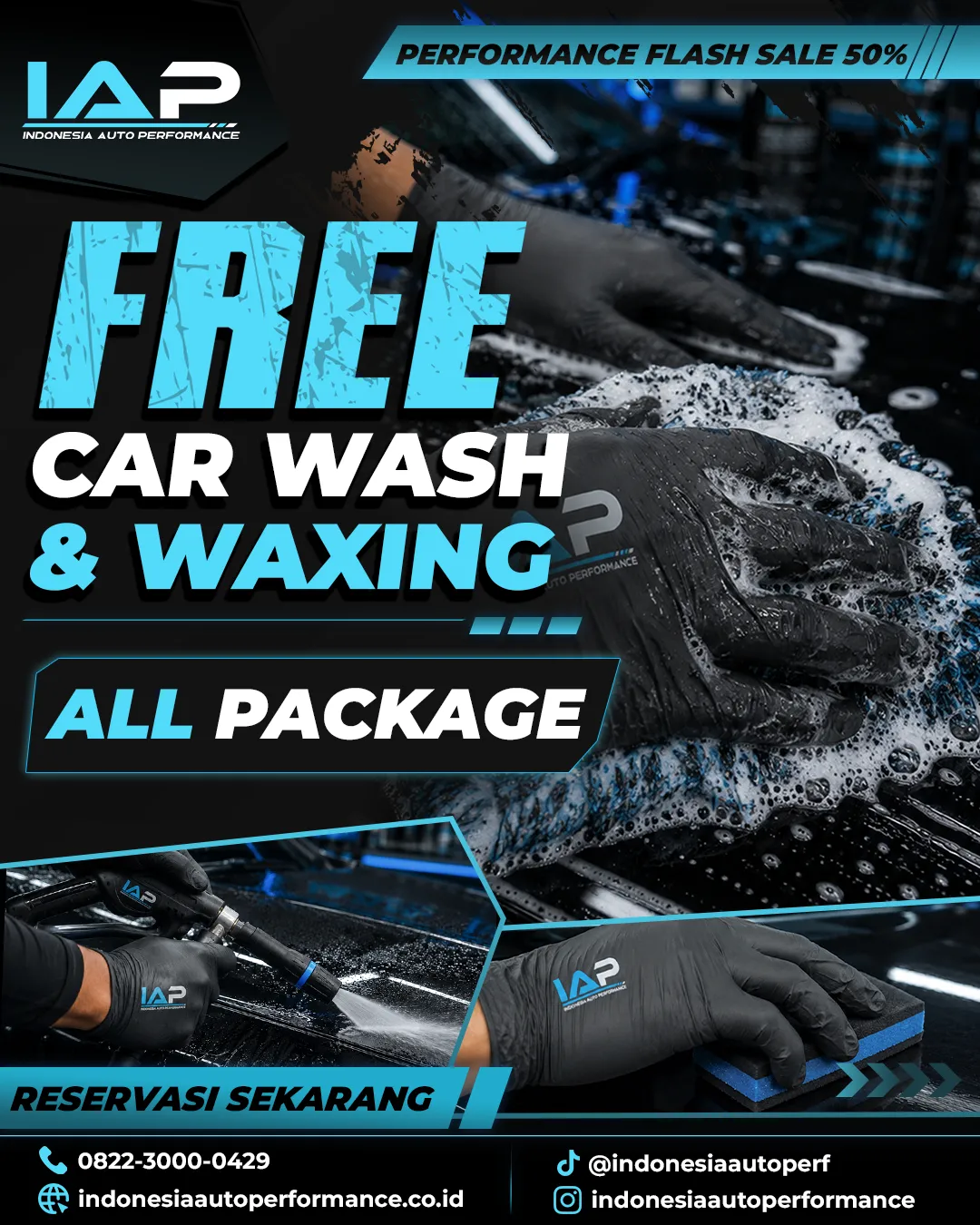 FREE CAR WASH & WAXING