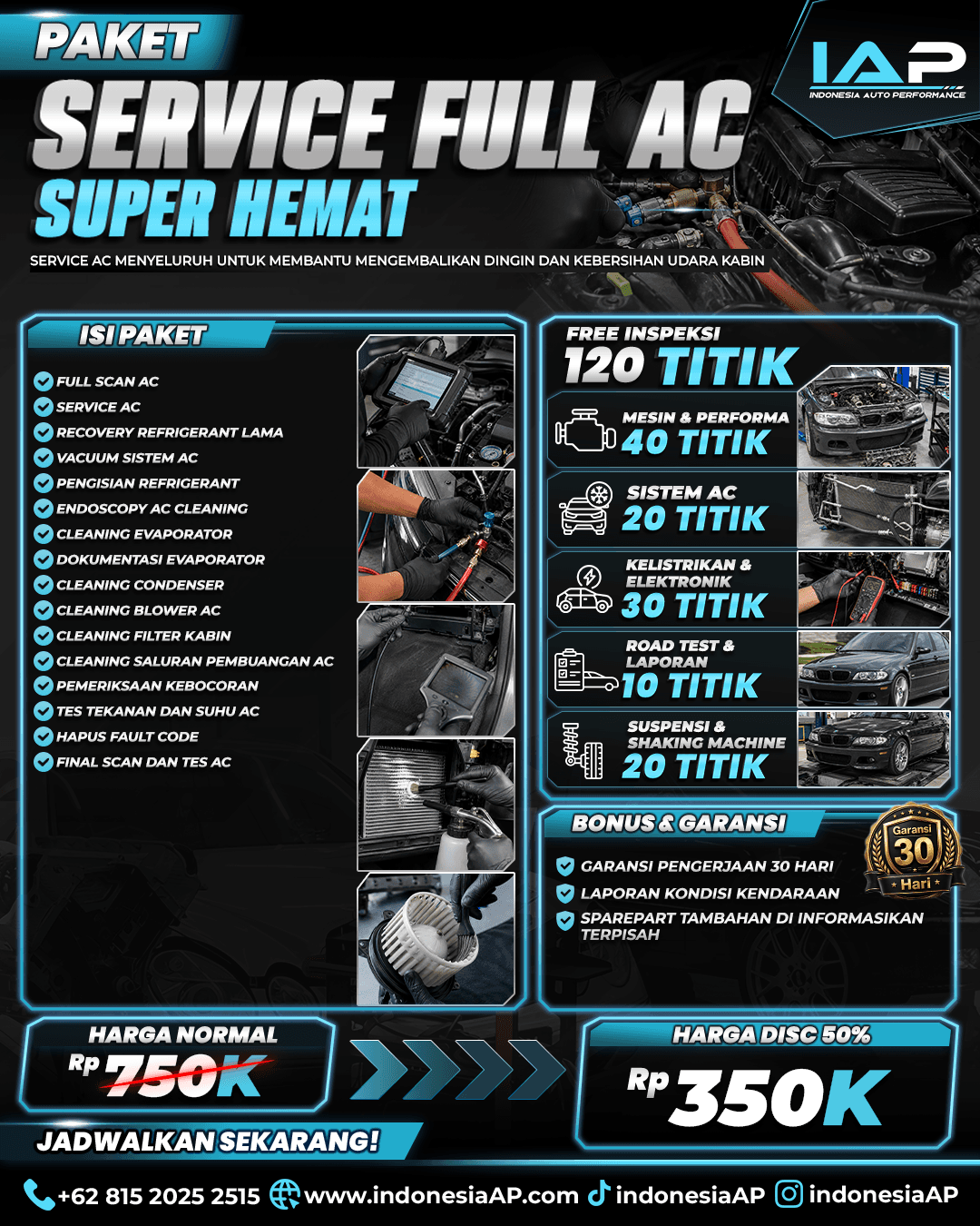 PAKET SERVICE FULL AC SUPER HEMAT