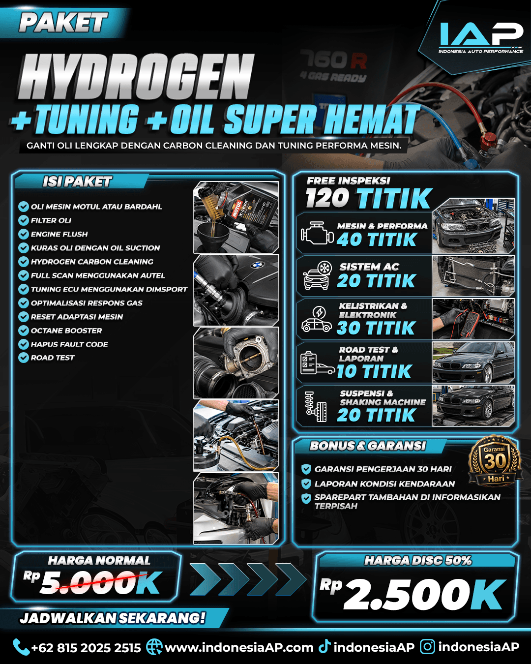 PAKET HYDROGEN + TUNING + OIL SUPER HEMAT