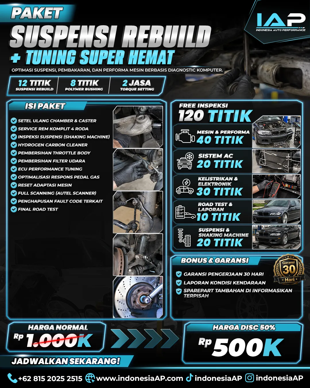 PAKET SUSPENSI REBUILD + TUNING SUPER HEMAT
