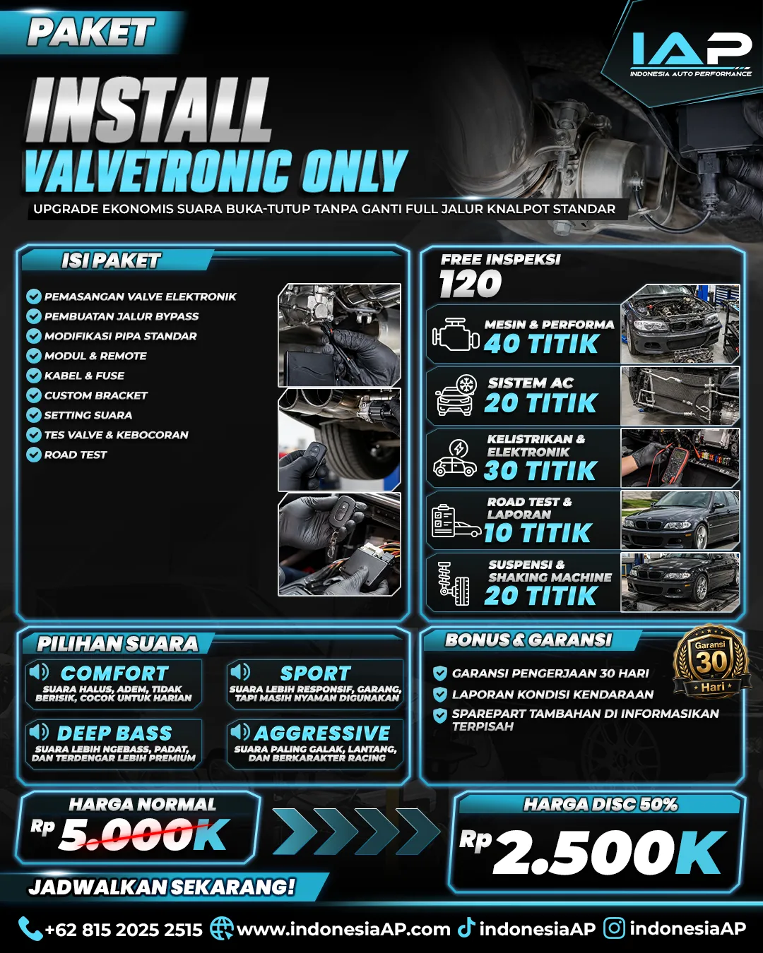 PAKET INSTALL VALVETRONIC ONLY